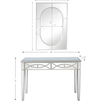 Silver Glass Mirror and Console Table