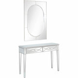 Silver Glass Mirror and Console Table