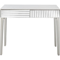 Silver Striped Mirror and Console Table