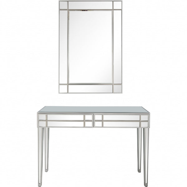 Stainless Steel Mirror and Console Table