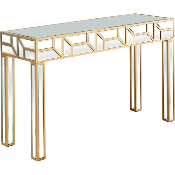 Gold Geometric Console Table