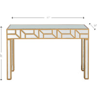 Gold Geometric Console Table