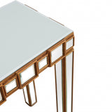 Square Reflective Mirror Console Table
