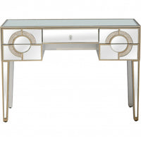 Antiqued Crystal Console Table