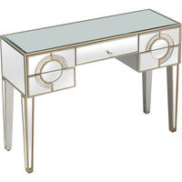 Antiqued Crystal Console Table