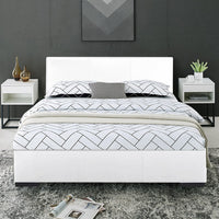 White Platform Queen Bed