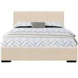 Beige Platform Twin Bed