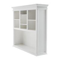 Classic White Buffet Hutch Unit with 2 Adjustable Shelves