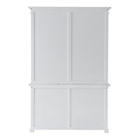 Classic White Buffet Hutch Unit with 8 Shelves
