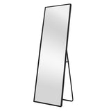 Black Framed Wall Mirror with Stand