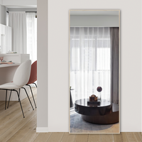 Black Framed Wall Mirror with Stand