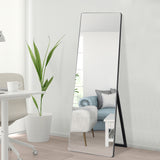 Rounded Wooden Standing Mirror