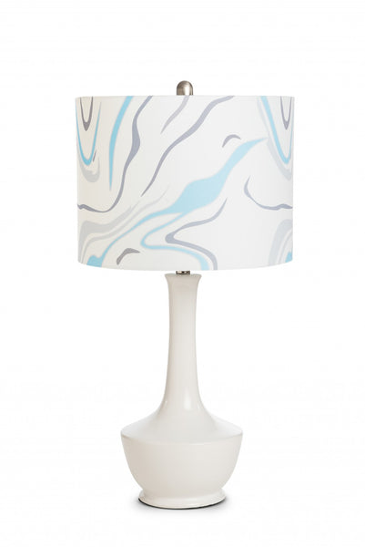 Set of 2 White Contemporary Table Lamps