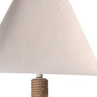 Creamy White and Nautical Rope Floor Lamp