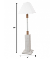 Bright White and Nautical Rope Floor Lamp