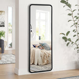 Black Wooden Standing Mirror