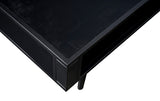 47" Black Manufactured Wood And Iron Rectangular Open Coffee Table