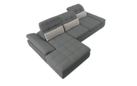 Mod Gray Two Piece Right Sectional Sofa with Storage and Sleeper