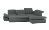 Mod Gray Four Piece Left Sectional Sofa with Storage and Sleeper