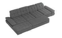 Mod Gray Three Piece Left Sectional Sofa with Storage and Sleeper