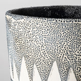 Gray and White Tribal Pattern Vase