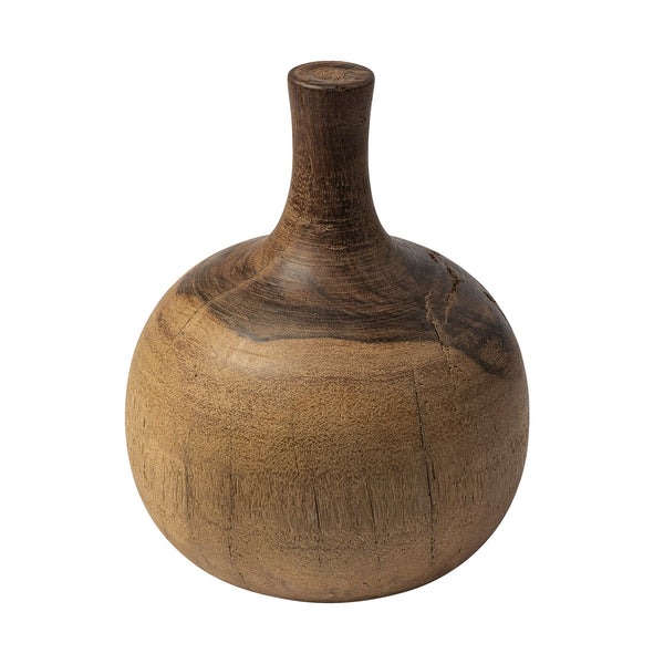 11" Vase Shaped Wooden Decor Piece