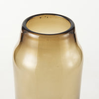 16" Vintage Look Ombre Brown Glass Vase