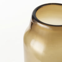 16" Vintage Look Ombre Brown Glass Vase