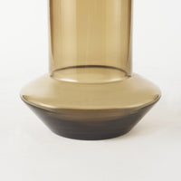 10" Vintage Look Ombre Brown Glass Vase