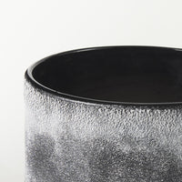 6" Black Brown and Gray Ombre Textured Ceramic Vase