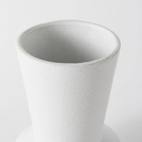 9" White Contempo Deco Ceramic Vase