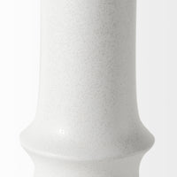 17" White Contempo Deco Ceramic Vase
