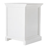Classic White Nightstand With Shelves