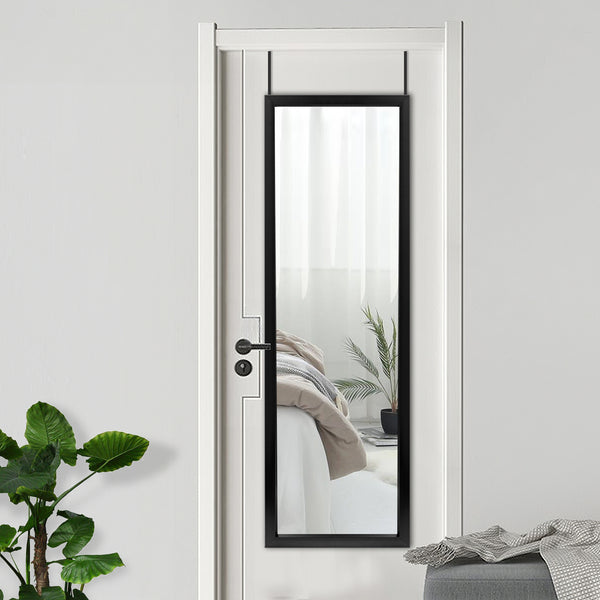 Black Framed Door Mount Mirror