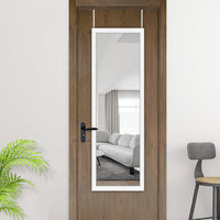 White Framed Door Mount Mirror