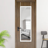White Framed Door Mount Mirror