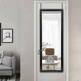 Black Framed Door Mount Mirror