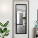 Black Framed Door Mount Mirror