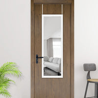 White Framed Door Mount Mirror