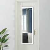 White Framed Door Mount Mirror