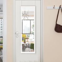 White Framed Door Mount Mirror