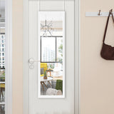 White Framed Door Mount Mirror