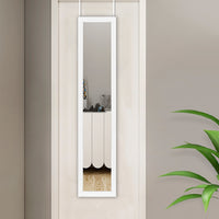 White Framed Door Mount Mirror