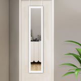 White Framed Door Mount Mirror