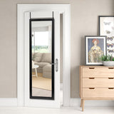 Black Framed Door Mount Mirror