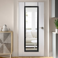 Black Framed Door Mount Mirror