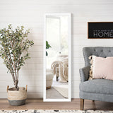 White Framed Door Mount Mirror