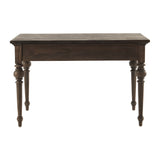 Antiqued Brown Teak Provencial Writing or Computer Desk