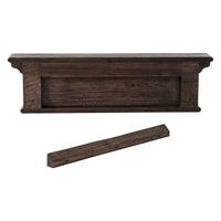 Rustic Black Wash Wood Four Hook Hanging Coat Rack