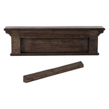 Rustic Black Wash Wood Four Hook Hanging Coat Rack